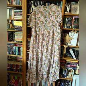 Pink Floral High Low Maxi Dress​